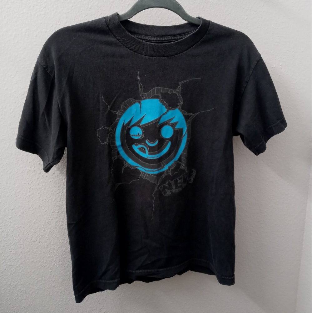 Neff Black T-Shirt with Blue Graphic